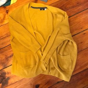 BDG yellow mustard knit cardigan